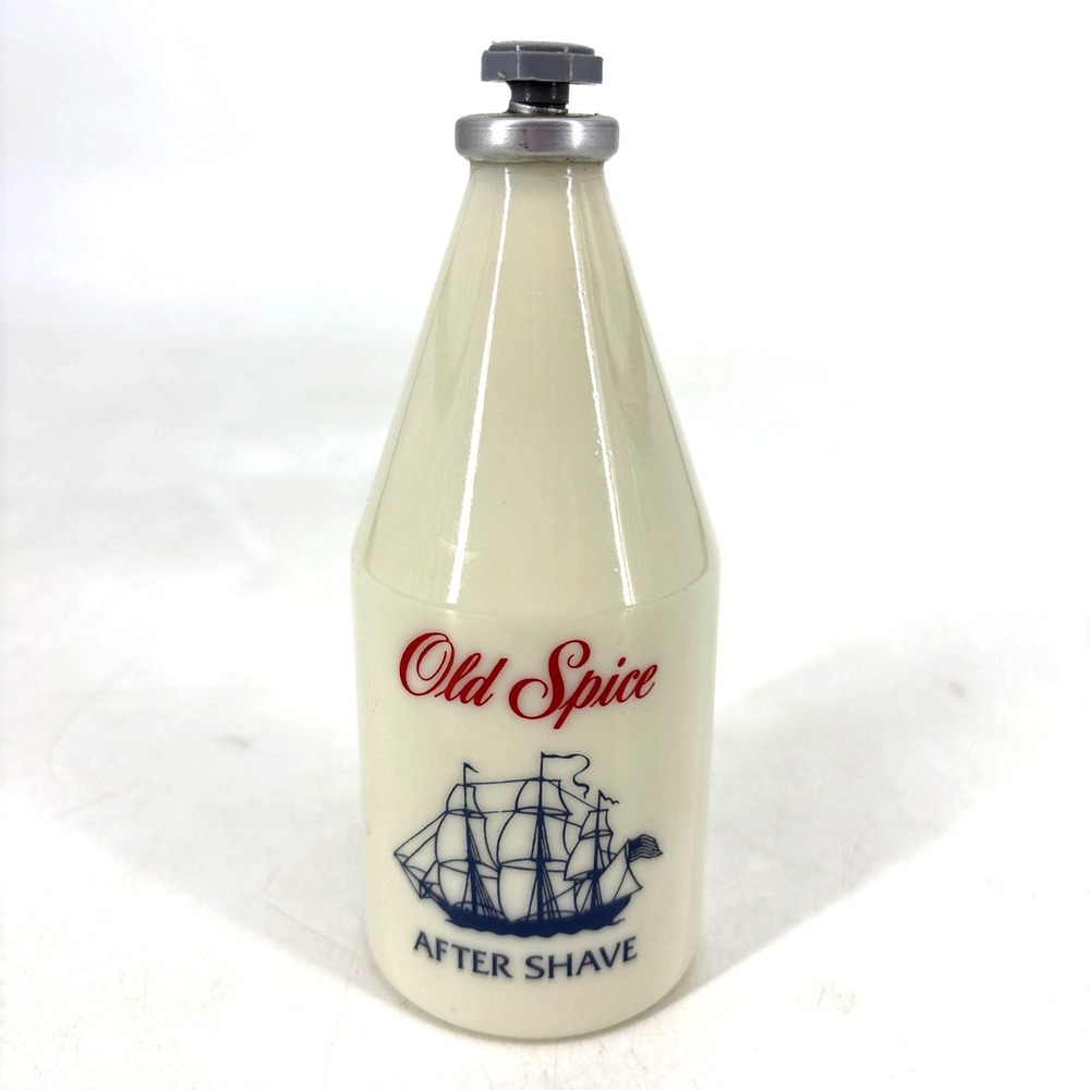 Vintage OLD SPICE AFTER SHAVE Bottle 4-1/4 FL OZ Star Cap Shulton, Mostly Full